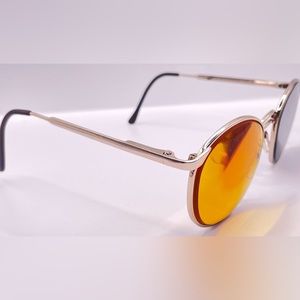 Vintage Designs For Vision 047 Gold Oval Sunglasses Frames Only